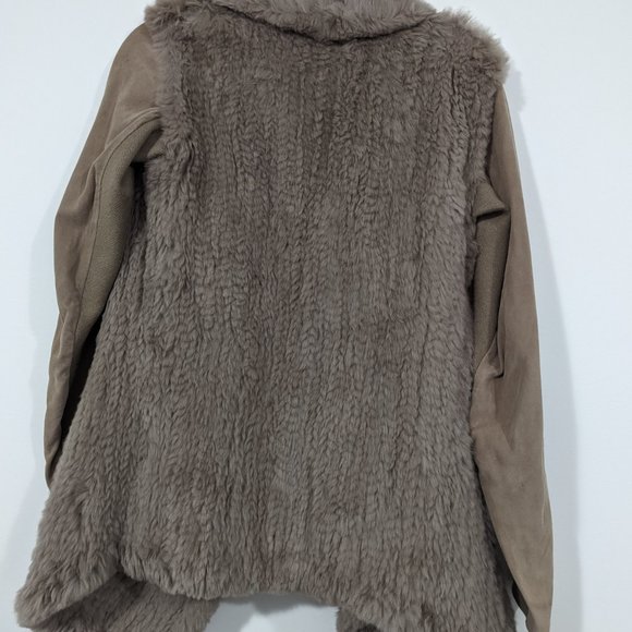 Beige June Fur & Wool Cardigan s:Small - Picture 2 of 4